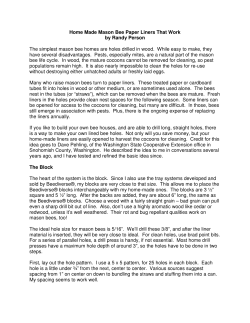 Home Made Mason Bee Paper Liners That Work