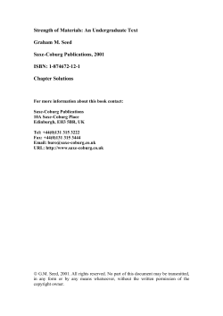 Strength of Materials - Saxe