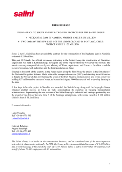 From Africa to South America: two new projects for