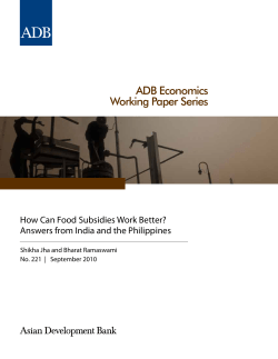How Can Food Subsidies Work Better?