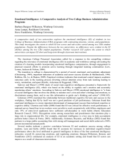 Emotional Intelligence: A Comparative Analysis of Two College