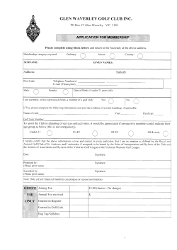 HERE - Glen Waverley Golf Club