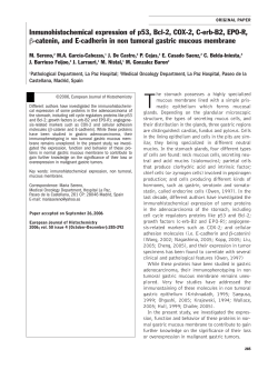 Inmunohistochemical expression of p53, Bcl-2, COX-2, C-erb