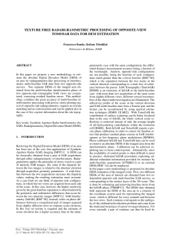texture free radargrammetric processing of opposite