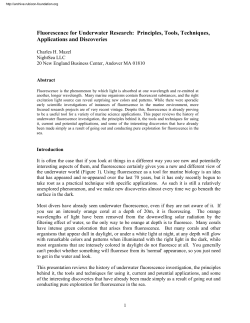 Fluorescence for Underwater Research: Principles, Tools