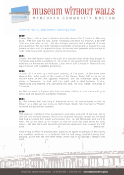 Hall Family - Mandurah Community Museum