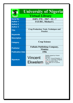 - University Of Nigeria Nsukka