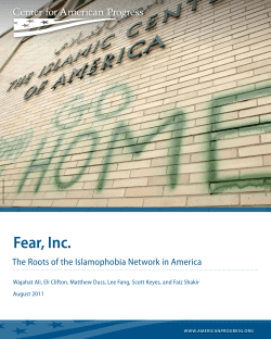 Fear, Inc. - Center for American Progress
