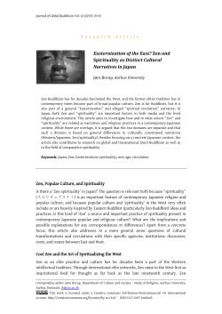Easternization of the East? Zen and Spirituality as
