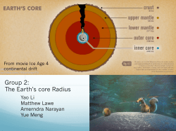 Group 2: The Earth`s core Radius