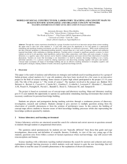 models of social constructivism, laboratory teaching and concept