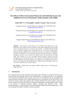 The Effects of Direct Instruction Flashcards with Math Racetrack with