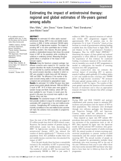 Estimating the impact of antiretroviral therapy: regional and global