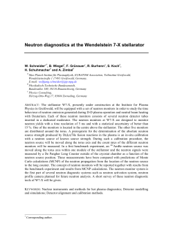 Neutron diagnostics at the Wendelstein 7