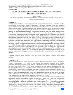 study on turquoise and bright sky-blue appearing