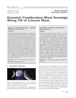 Geometric Considerations About Seemingly Wrong Tilt of Crescent