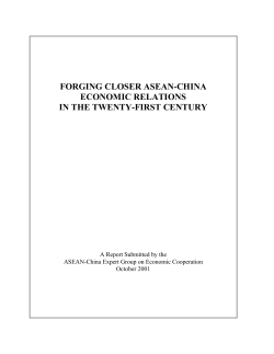 forging closer asean-china economic relations in the twenty