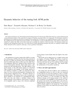 Dynamic behavior of the tuning fork AFM probe