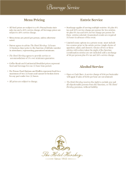 Beverage Service - Hershey Meetings