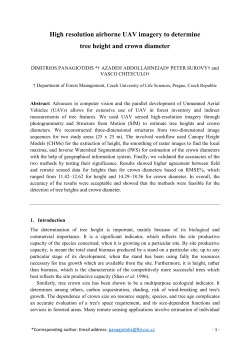 High resolution airborne UAV imagery to determine