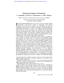 Chromosome Studies in Preleukemia I. Aneuploidy of Group C
