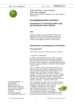 Investigating plant evolution