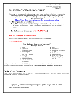 colonoscopy preparation-suprep - Digestive Health Specialists
