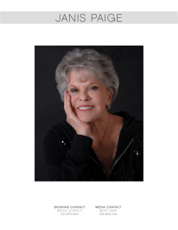 Janis Paige Press Kit