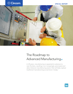 The Roadmap to Advanced Manufacturing