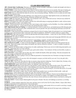 class descriptions - ABC Sports and Fitness