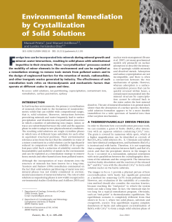 Environmental Remediation by Crystallization of Solid Solutions