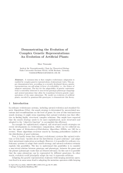 Demonstrating the Evolution of Complex Genetic Representations