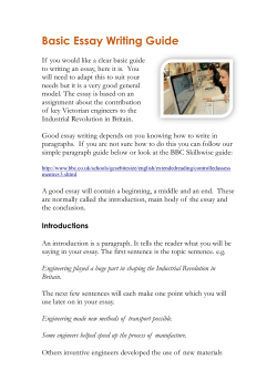Basic Essay Writing Guide