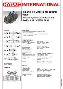 4WEH I 32 / 4WEH EI 32 - 4/2 and 4/3-Directional control