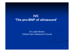 IVC `the pro-BNP of Ultrasound`