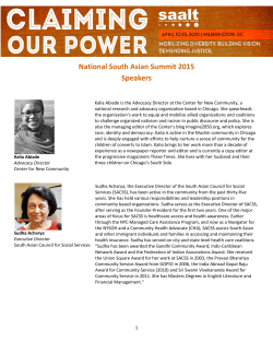 National South Asian Summit 2015 Speakers