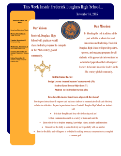 This Week Inside Frederick Douglass High School…