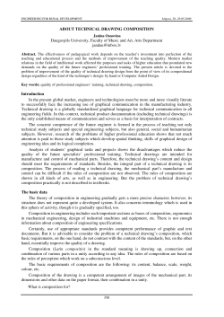 ABOUT TECHNICAL DRAWING COMPOSITION Daugavpils