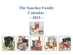The Sanchez Family Calendar ~ 2015