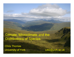 Climate, Microclimate and the Distributions of Species