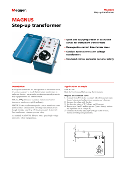 MAGNUS Step-up transformer