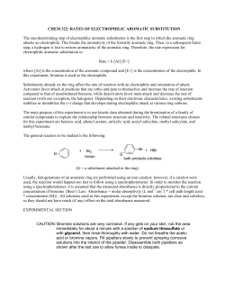 RATES OF ELECTROPHILIC AROMATIC SUBSTITUTION