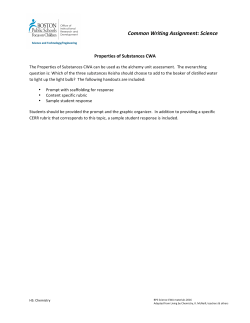 Properties of Substances
