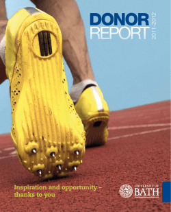 Inspiration and opportunity &ndash; thanks to you