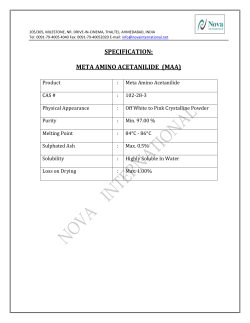 meta amino acetanilide (maa)