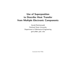 Use of Superposition to Describe Heat Transfer from Multiple