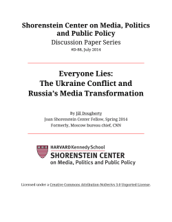 The Ukraine Conflict and Russia`s Media Transformation