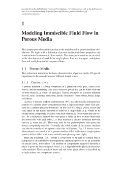 1 Modeling Immiscible Fluid Flow in Porous Media