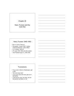 C26 Truman ColdWar - State College Area School District