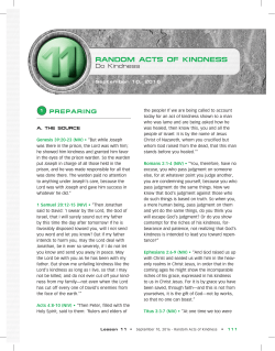 RANDOM ACTS OF KINDNESS